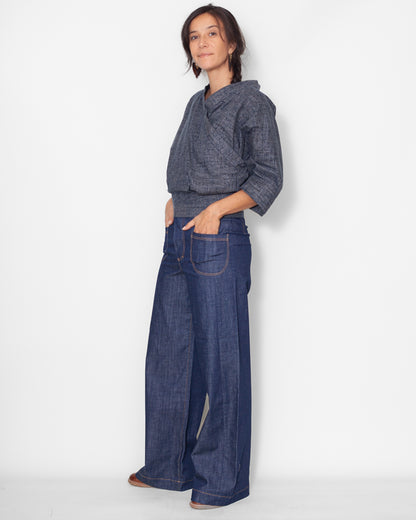 Chemisier Marina plumage japon