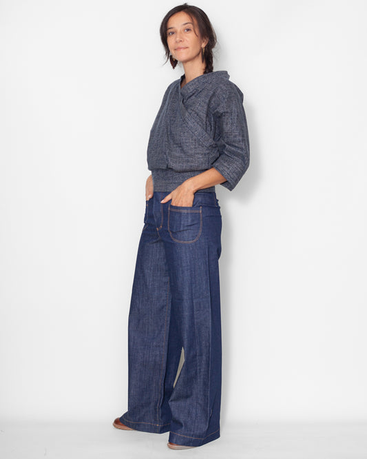 Chemisier Marina plumage japon