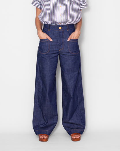 Pantalon Karine Denim Bio - ICONIQUE