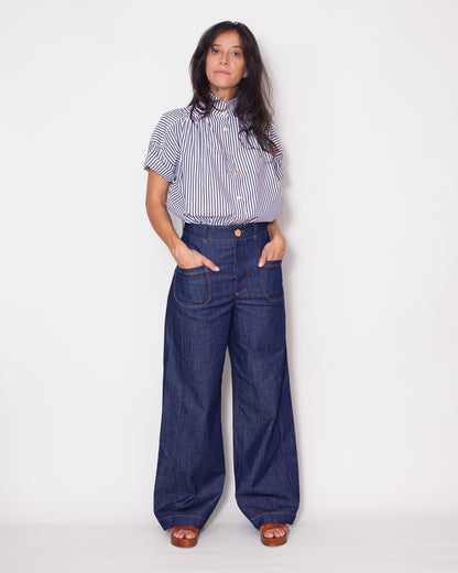Pantalon Karine Denim Bio - ICONIQUE
