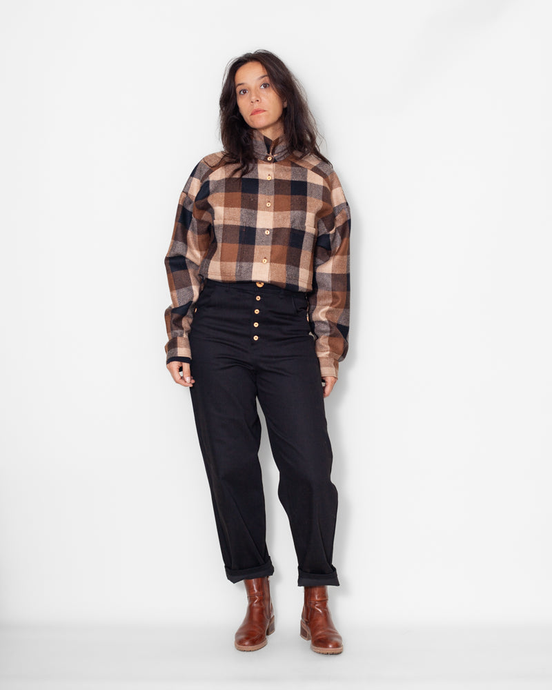 Chemise Lise Laine brune