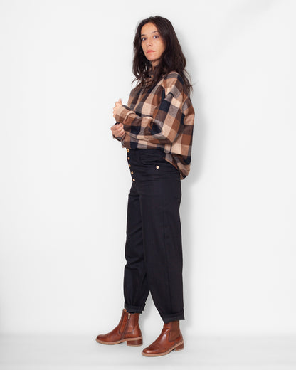 Chemise Lise Laine brune