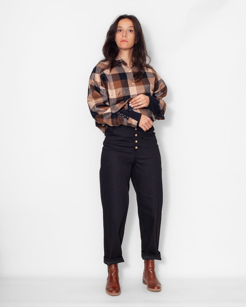 Chemise Lise Laine brune