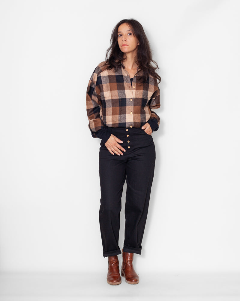 Chemise Lise Laine brune