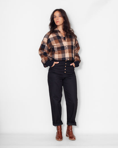 Chemise Lise Laine brune