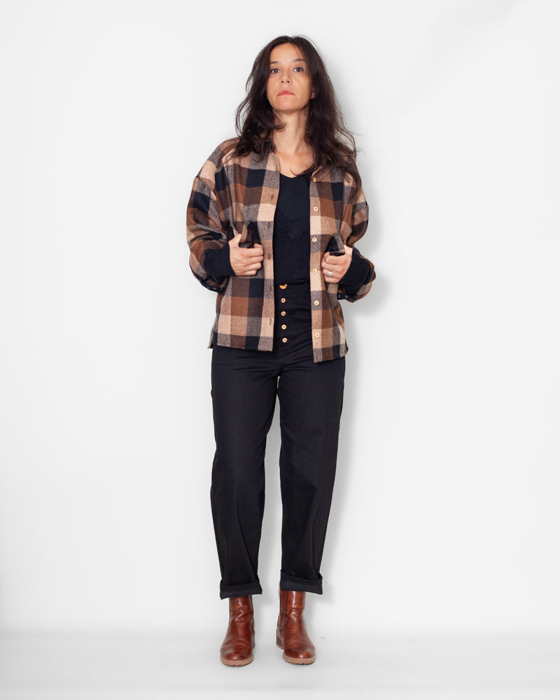 Chemise Lise Laine brune