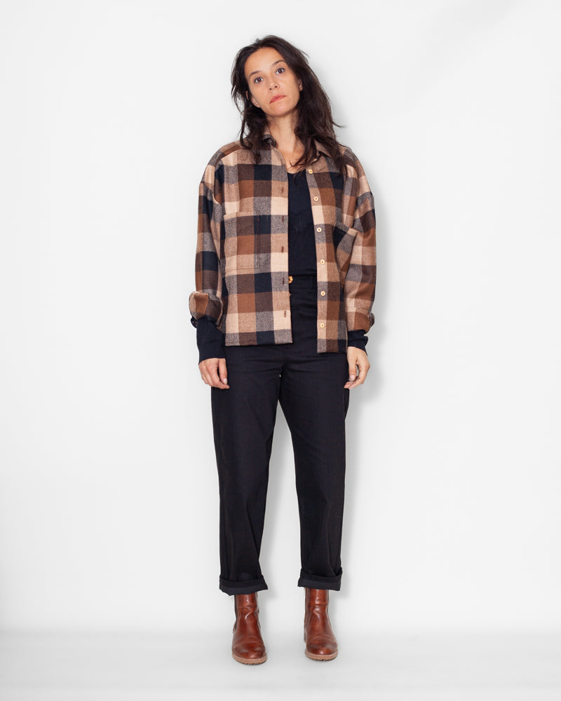 Chemise Lise Laine brune