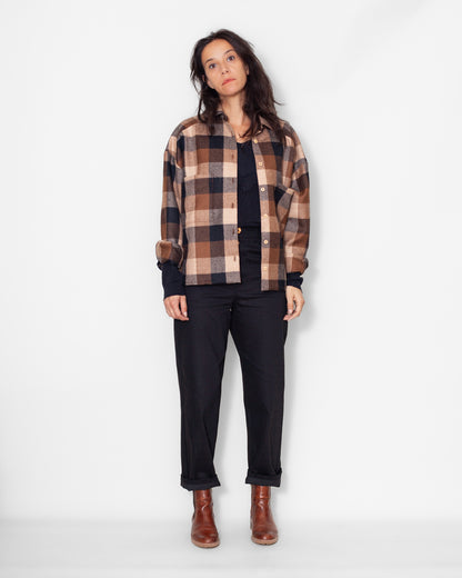 Chemise Lise Laine brune