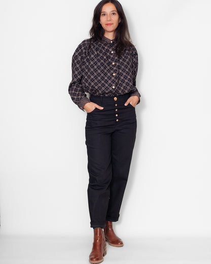 Pantalon Juliette  DENIM NOIR BIO GOTS