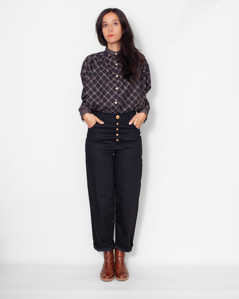 Pantalon Juliette  DENIM NOIR BIO GOTS