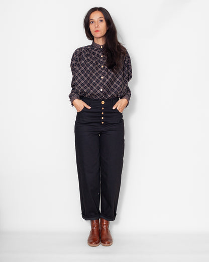 Pantalon Juliette  DENIM NOIR BIO GOTS