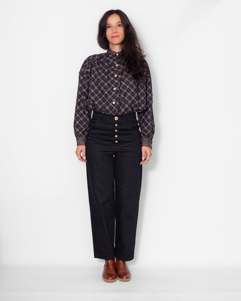 Pantalon Juliette  DENIM NOIR BIO GOTS