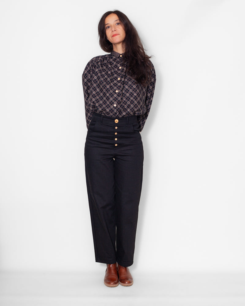 Pantalon Juliette  DENIM NOIR BIO GOTS