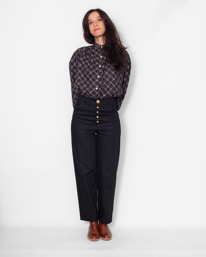 Pantalon Juliette  DENIM NOIR BIO GOTS