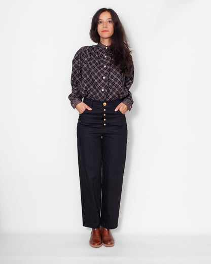 Pantalon Juliette  DENIM NOIR BIO GOTS