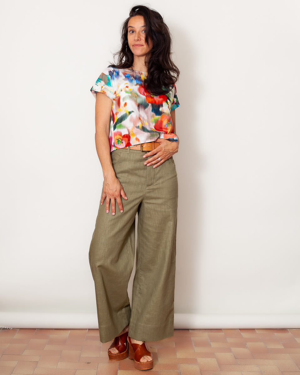 Pantalon Marinette ramie Olive