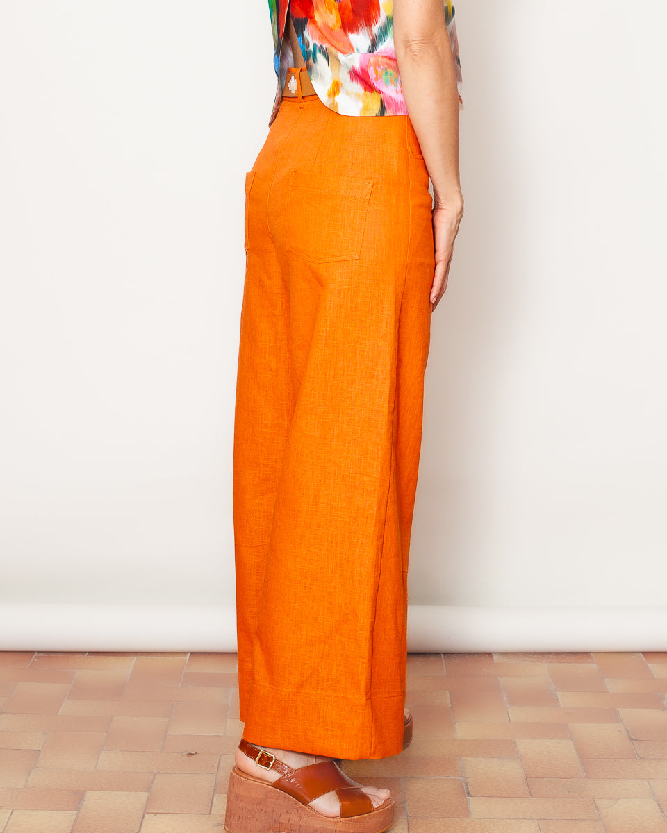 Pantalon Marinette ramie Sun Orange