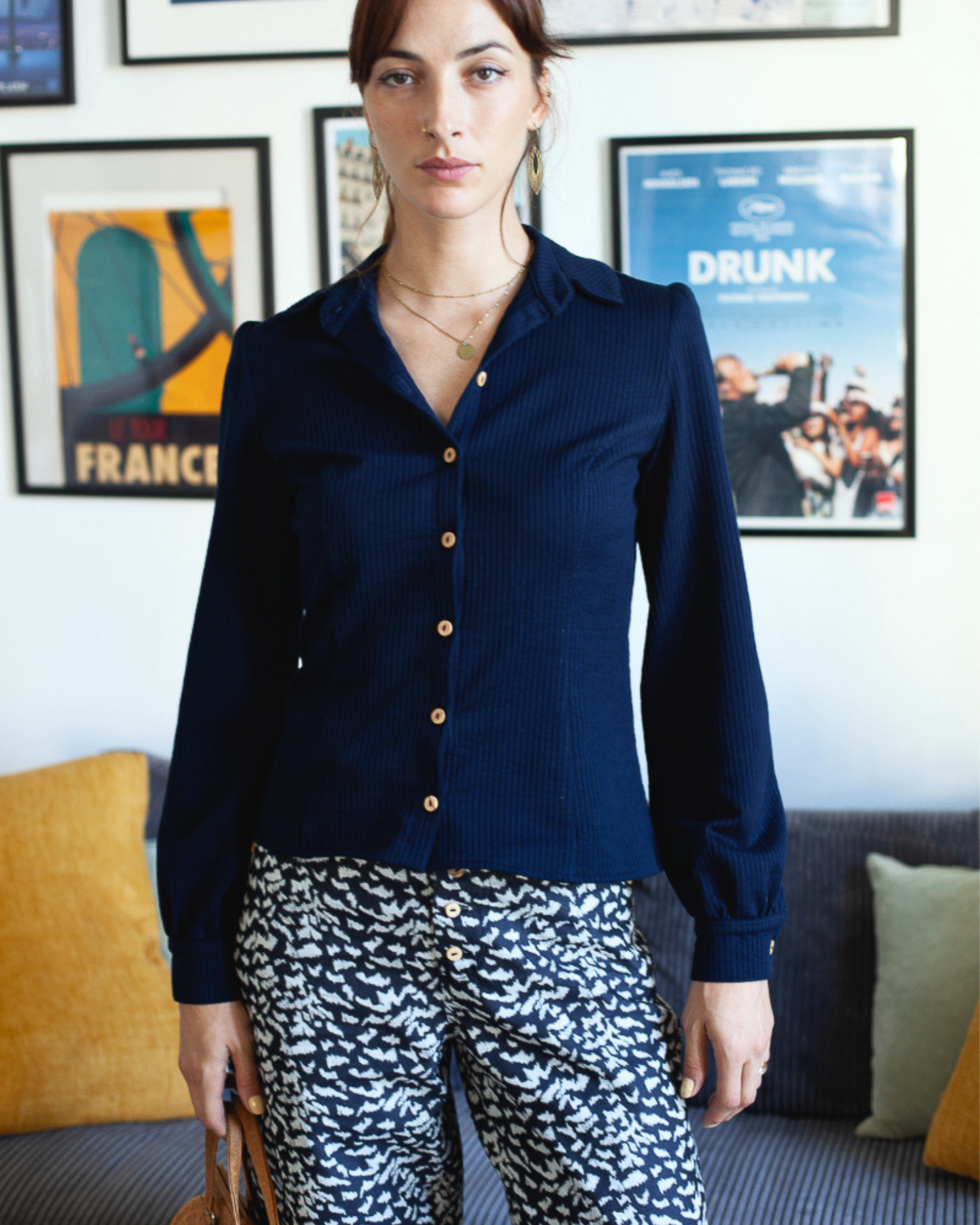 chemise Emilie bleu roi