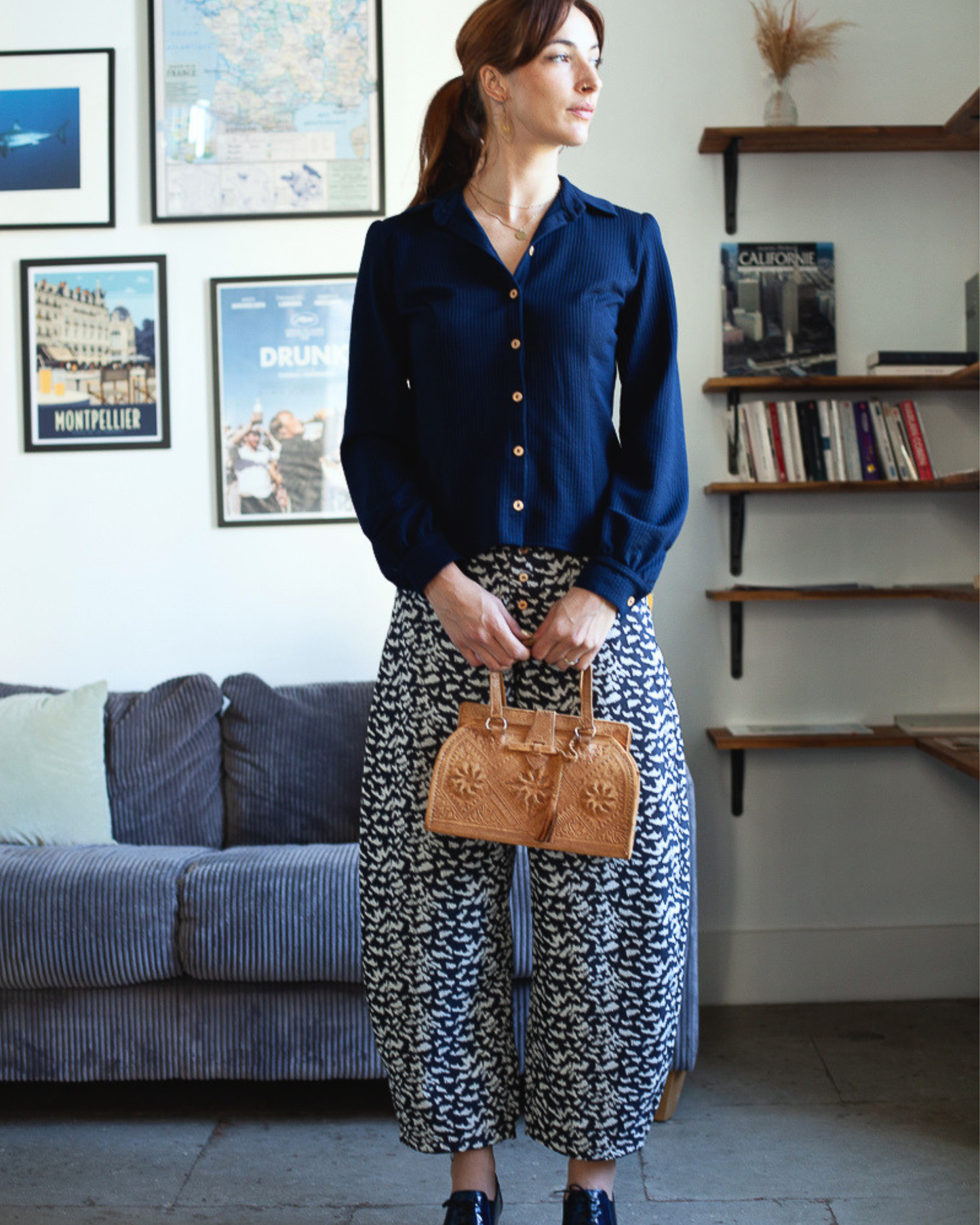chemise Emilie bleu roi