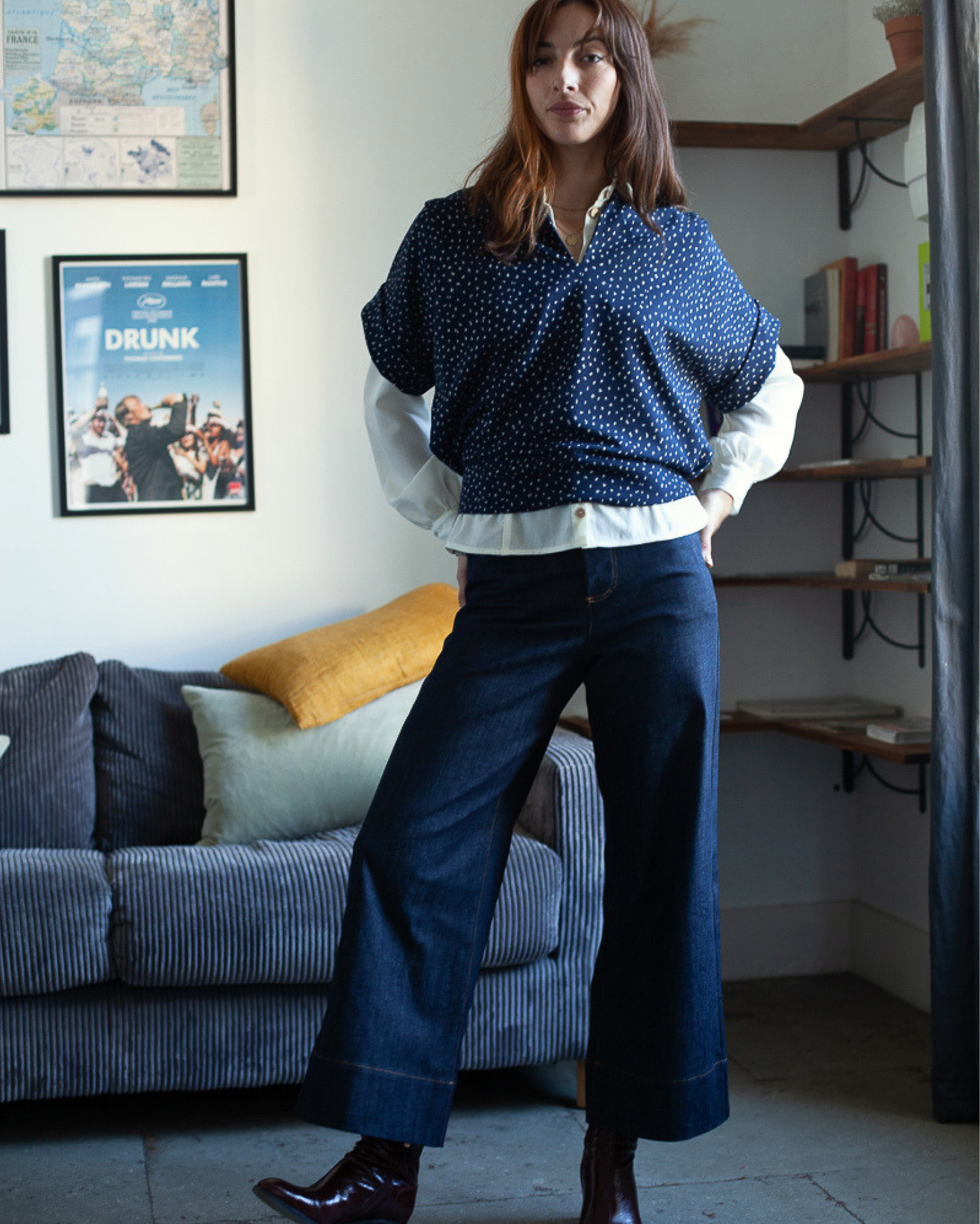 Sweat Jane Dots marine