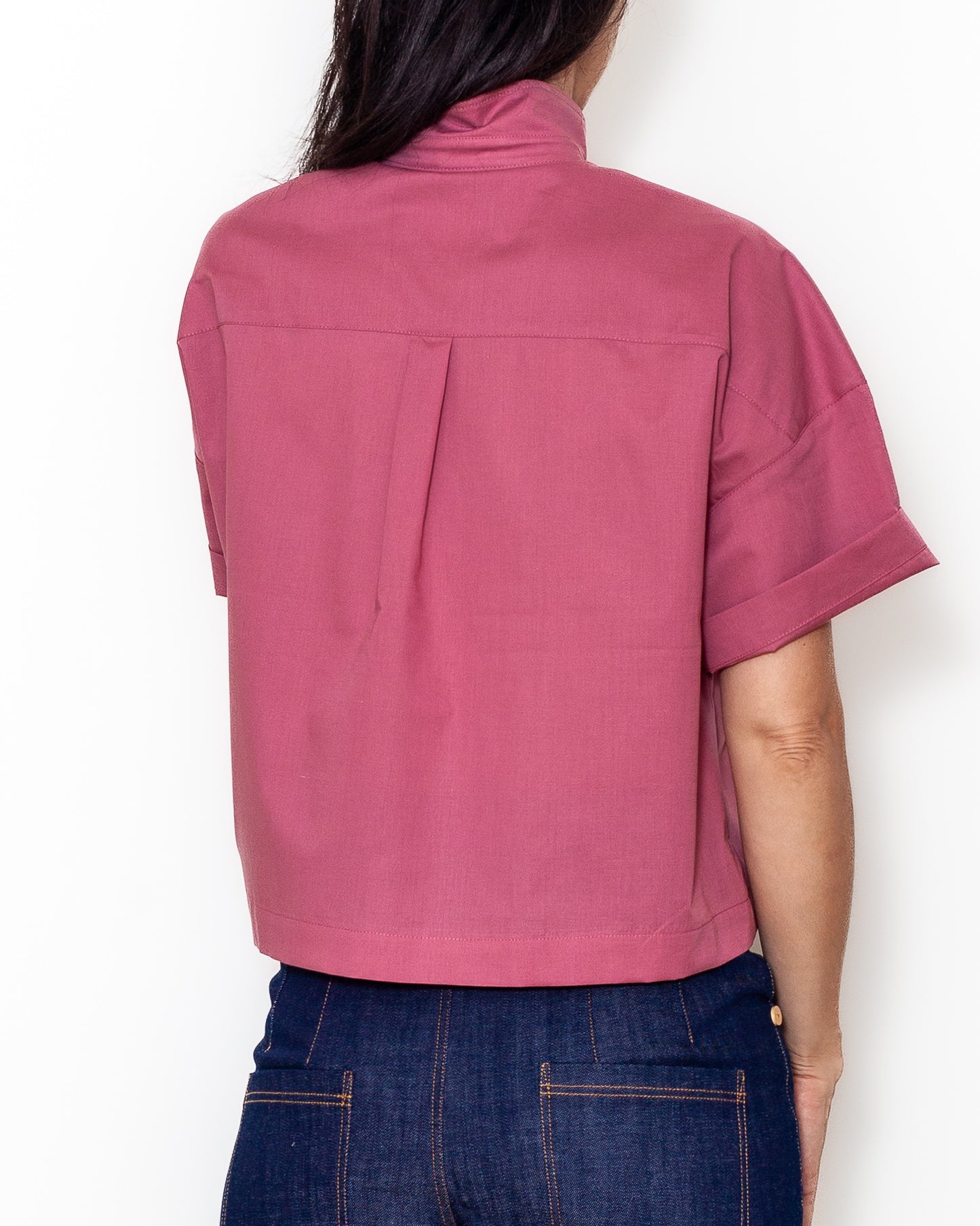 Chemise FLORA voile bio framboise