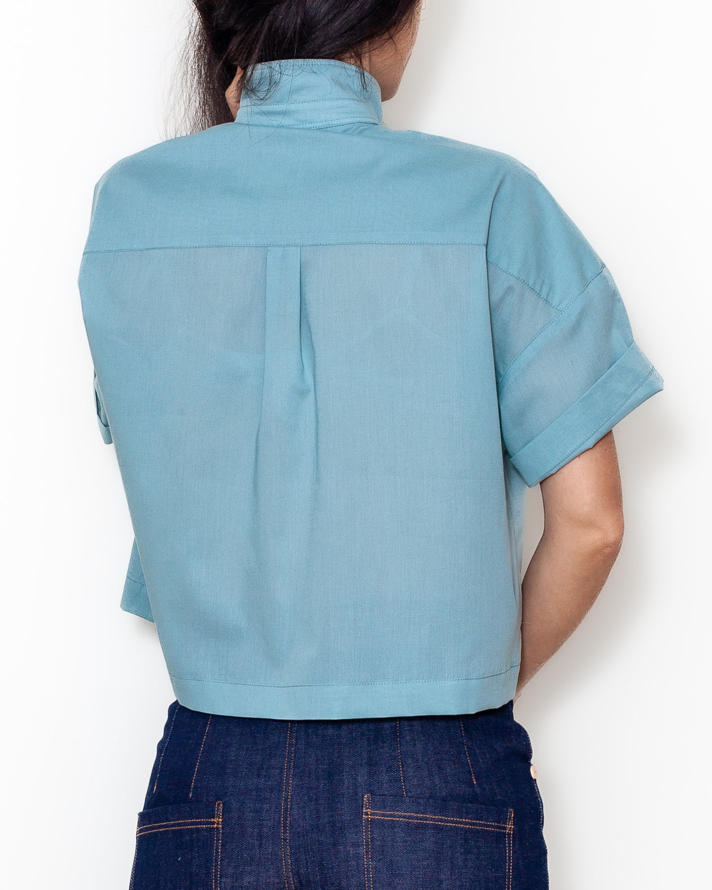 Chemise FLORA voile bio ciel