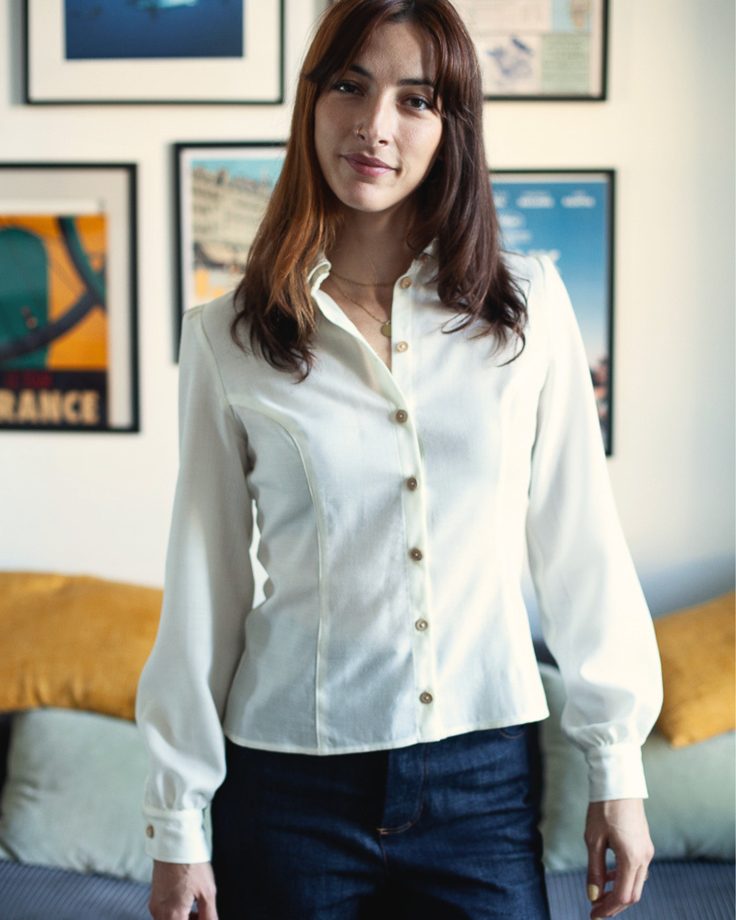 chemise Émilie laine ivoire