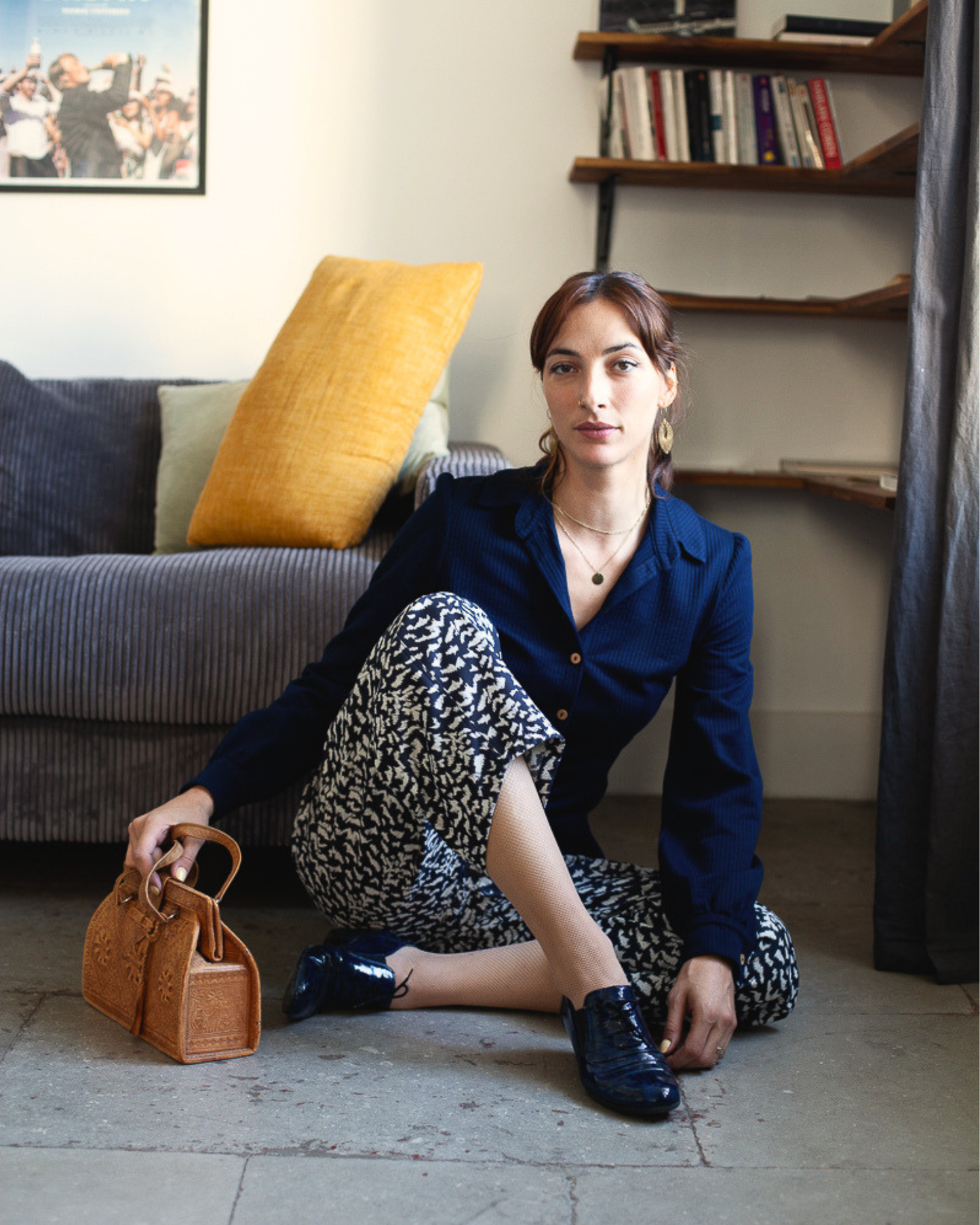 chemise Emilie bleu roi