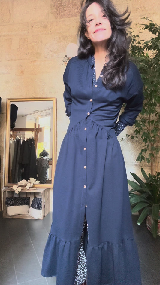 Robe Olga bleu roi
