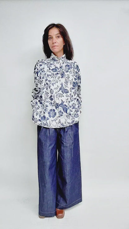 Chemise Marta Jardin Bleu