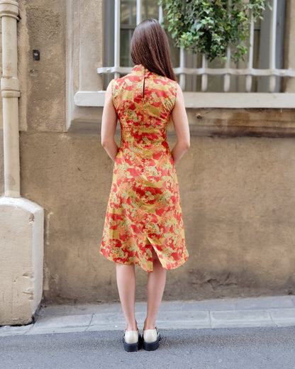Robe Cloe Japon pivoine rouge