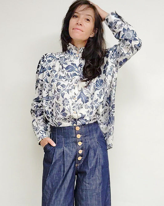Chemise Marta Jardin Bleu