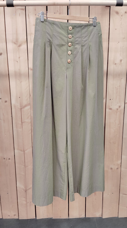 Pantalon MANON rayures kaki UP - DERNIERE CHANCE