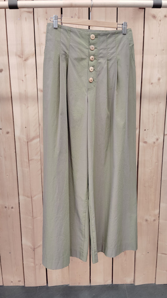 Pantalon MANON rayures kaki UP - DERNIERE CHANCE