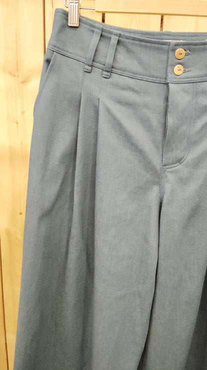Pantalon Lou Denim Coton Turquoise Up-cyclé - DERNIERE CHANCE