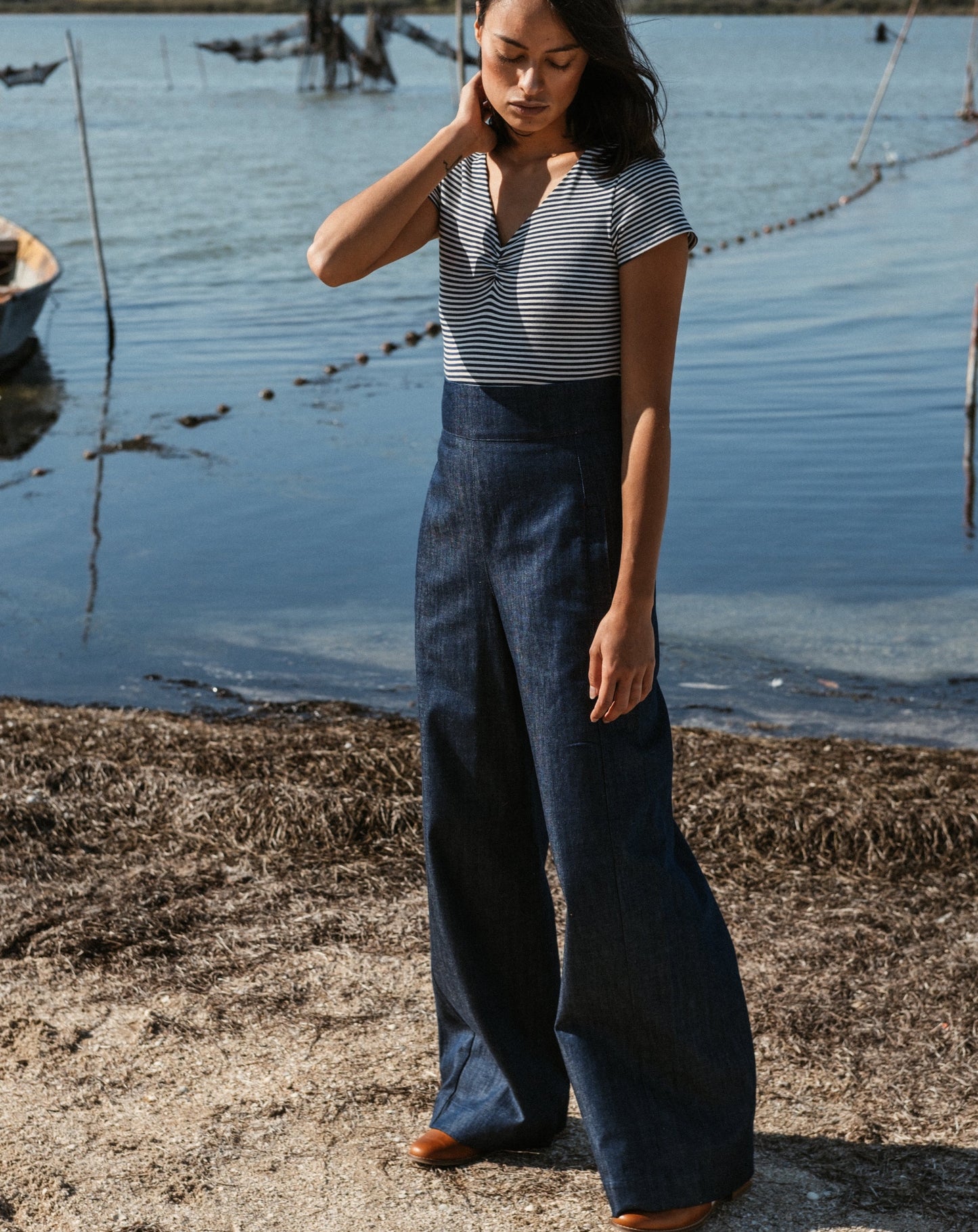 ICONIQUE - Pantalon Marina Denim Bio Gots