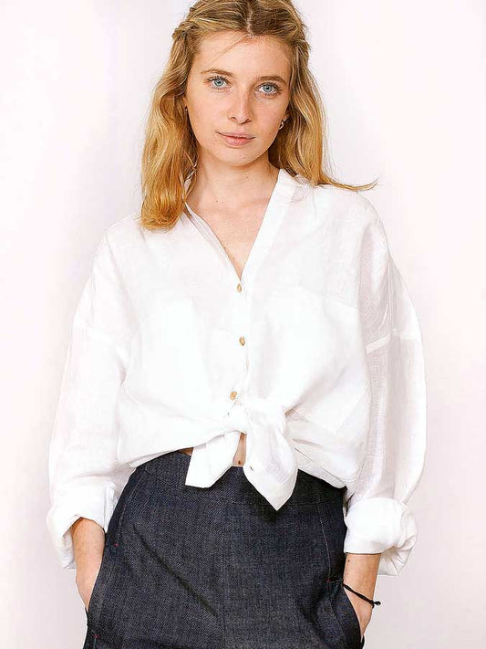 DERNIERE CHANCE-  Chemise Olga Lin blanc