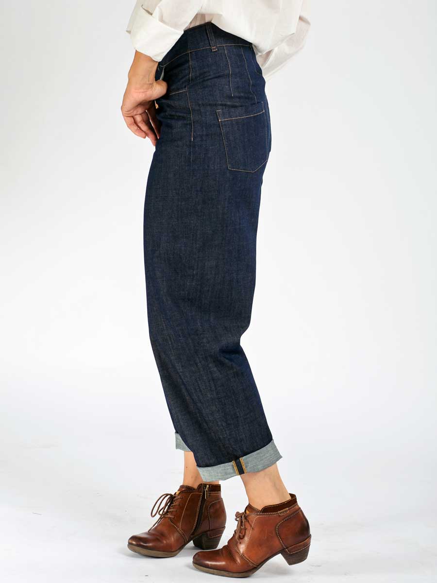 ICONIQUE - Pantalon Juliette denim Bio Gots