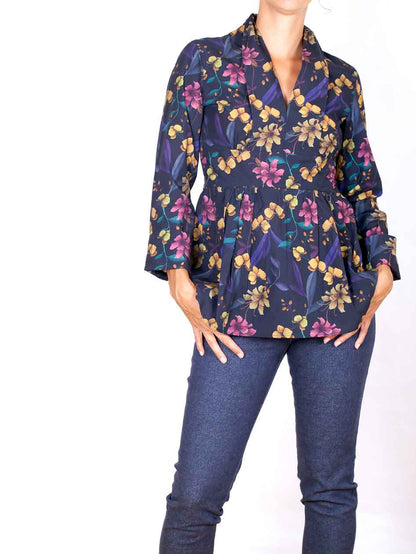 DERNIERE CHANCE-  Haut Caroline Night Orchid BIO  -PRIX ROND