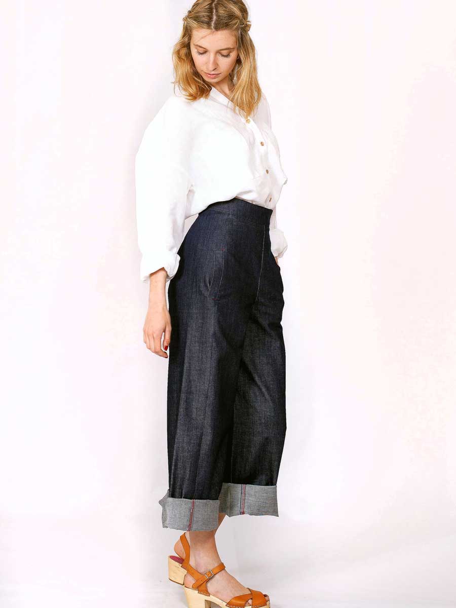 ICONIQUE - Pantalon Marina Denim Bio Gots