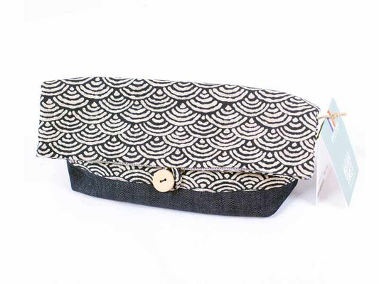 Trousse à tout denim - éventail marine