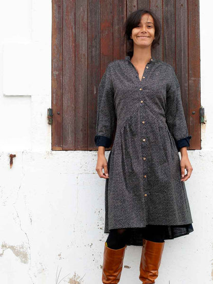 Robe Olga Riz marine - DE RETOUR